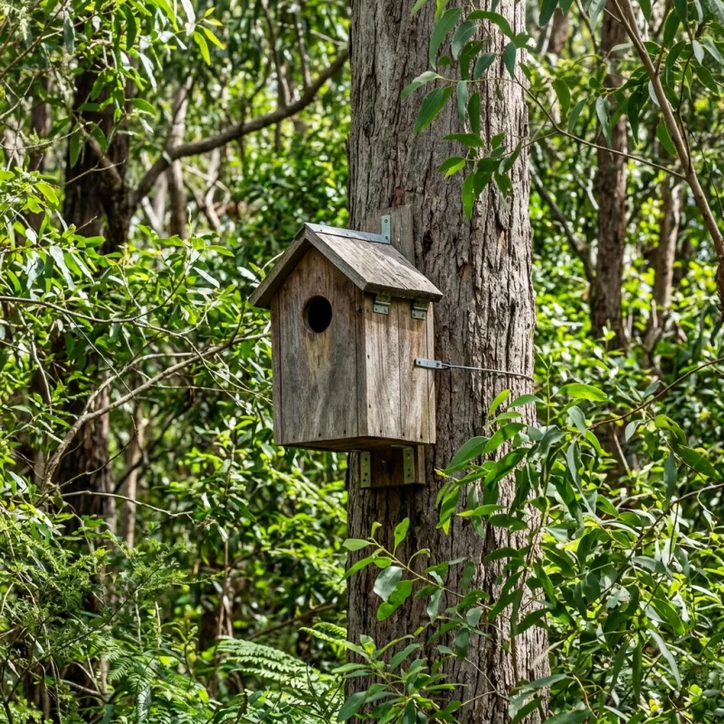 Animal nesting box installed as a humane alternative to a Holmesglen roof cavity